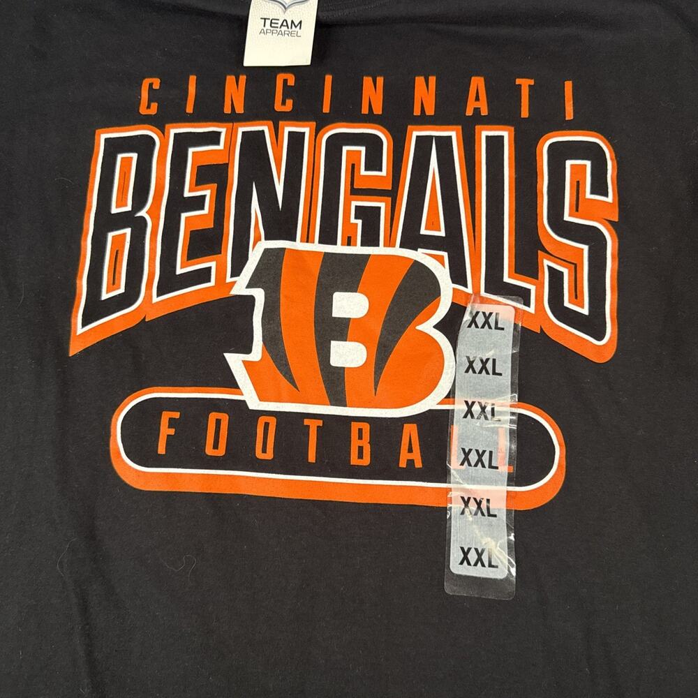 Cincinnati Bengals NFL Football T-Shirt Men’s XXL Black New With Tags - Picture 4 of 6